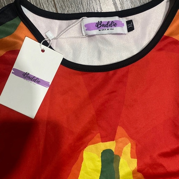 IBADDIE Multi Colour Body Print Dress - Picture 3 of 3